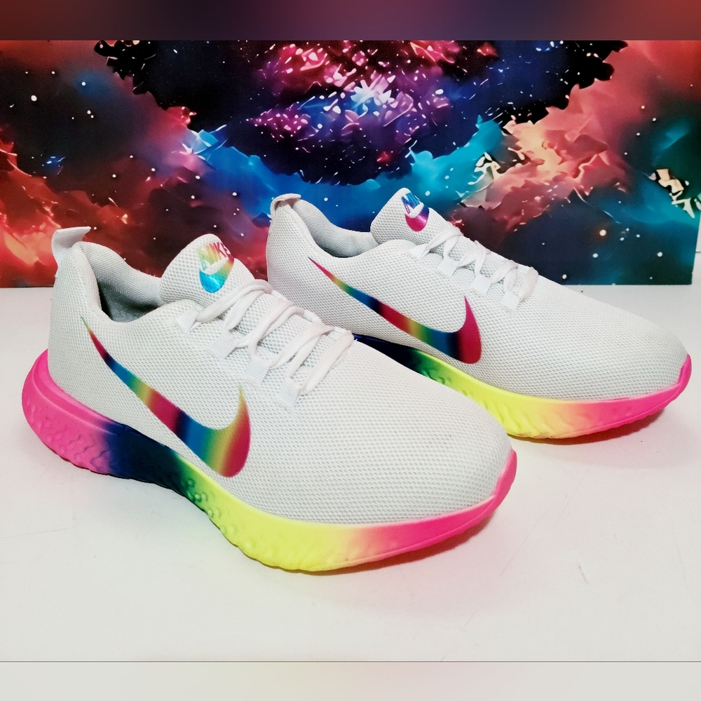Nike Coby 10 Rainbow Super Light Weight Womens Sneakers 42